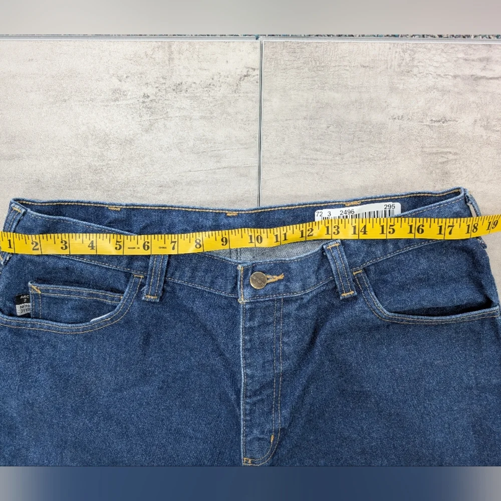 Carhartt FR Men's Dark Wash Denim Jeans Size 36 x 34 ARC 2 NFPA 2112